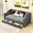 Cashmere Twin Size 2 Drawers Upholstered Daybed