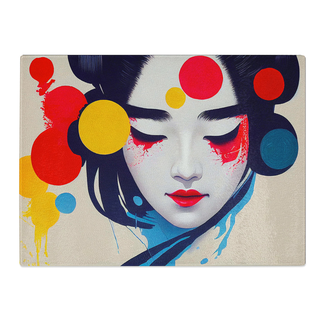 Creative Geisha  Glass Chopping Board