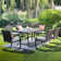 Errik Rectangular Steel Outdoor Dining Table