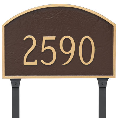 Enseigne d’adresse pour pelouse sur 1 ligne Prestige