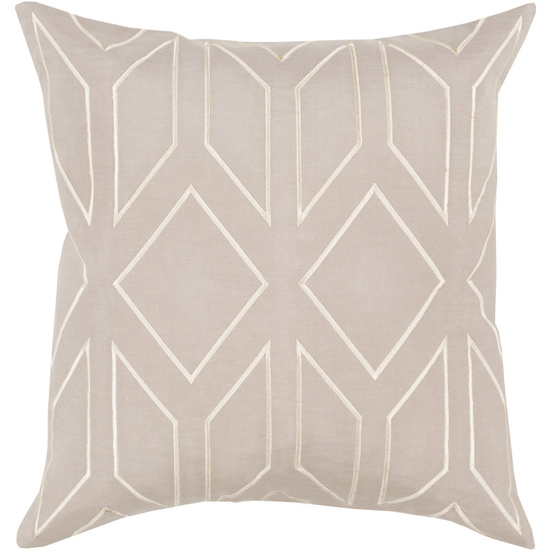 Skyline Geometric Linen Throw Pillow, Blue/Neutral, Pillow Cover Only - No Insert, 20" H x 20" W x 4" D