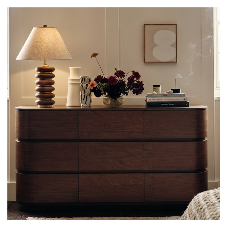 Commode en bois massif Ipina, Brun