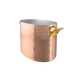 Mauviel M'30 Oval Hammered Copper Champagne Bucket With Brass Handles