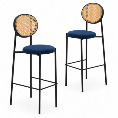 Tabouret de bar moderne en tissu Euston