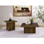 Table basse carrée en bois d'ingénierie, pin foncé