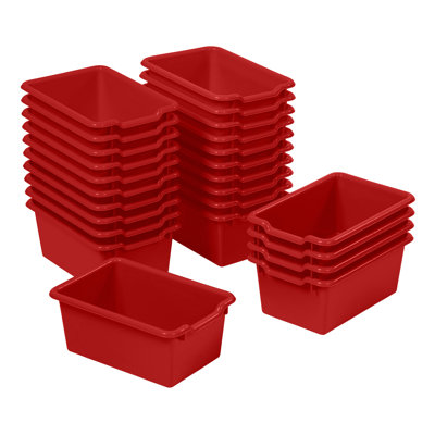 ECR4Kids Scoop Front Storage Bins, Multipurpose Organization, 25-Piece