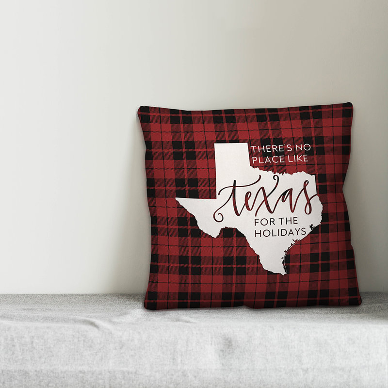  Housse de coussin «It's No Place Like Texas for the Holiday», 16 po x 1 po