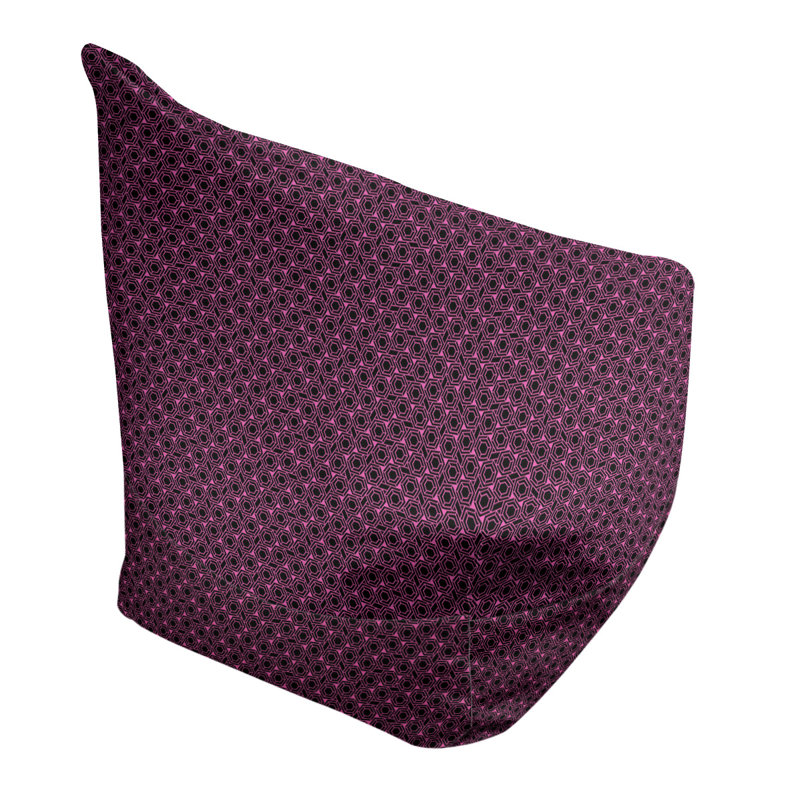 Sac de pois Leffel, H 27 po x l 30 po x P 25 po, Pouf fauteuil, Bourgogne