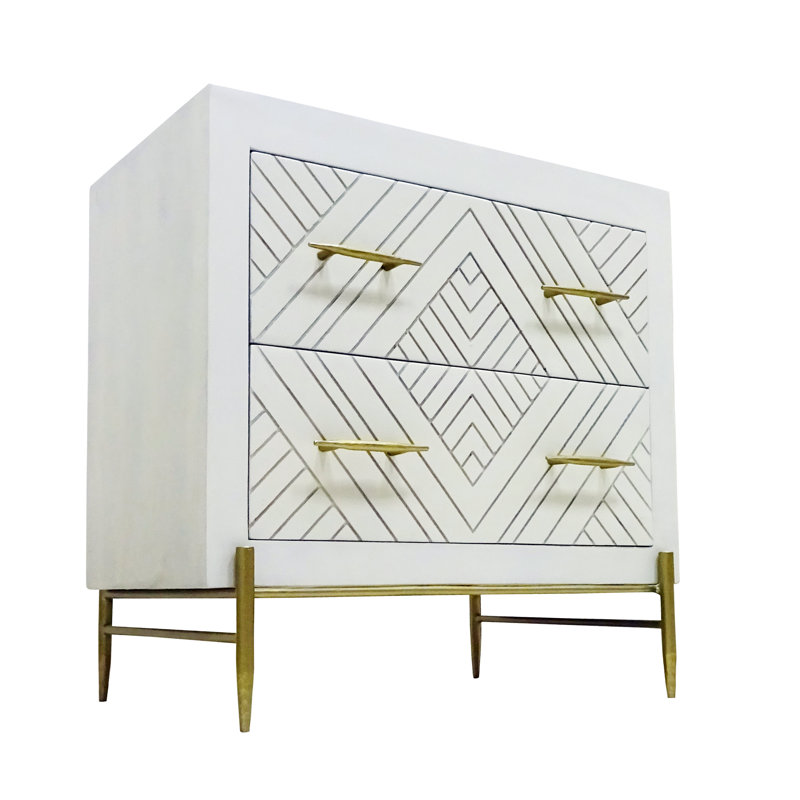 Wilbraham 28'' W Metal Nightstand