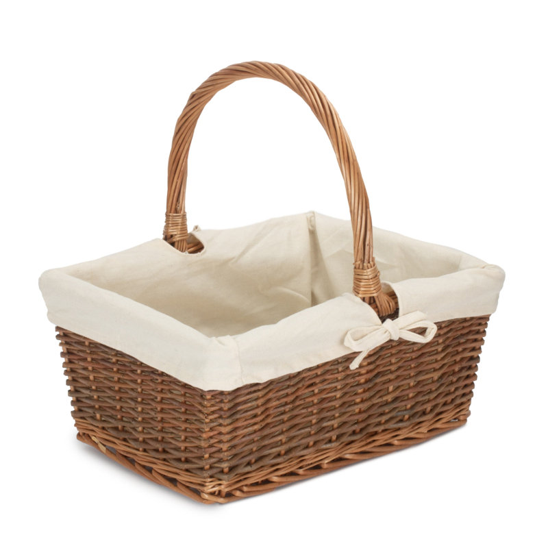 Wicker Laundry Basket with Handles, Small (15cm x 25cm x 32cm)