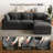 Acker 110'' Modern Chenille L-Shaped Modular Sectional Sofa with Storage Ottoman-2033321751