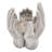 Set Of 2 6X6x9" Accepting Hands Accent Cement Hand Decor