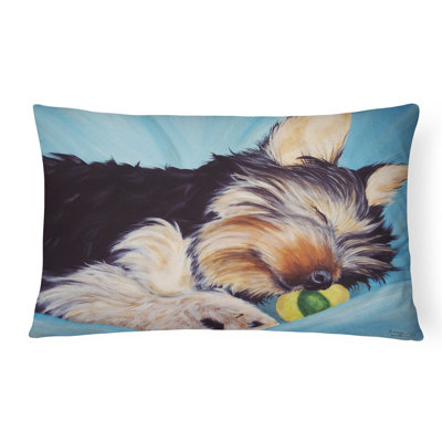  Coussin décoratif intérieur / extérieur Naptime Yorkie Yorkshire Terrier