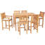Ensemble bistro rectangulaire en teck de 63 po pour 6 personnes