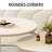 White Stone + Manufactured Wood Round Coffee Table-249973078