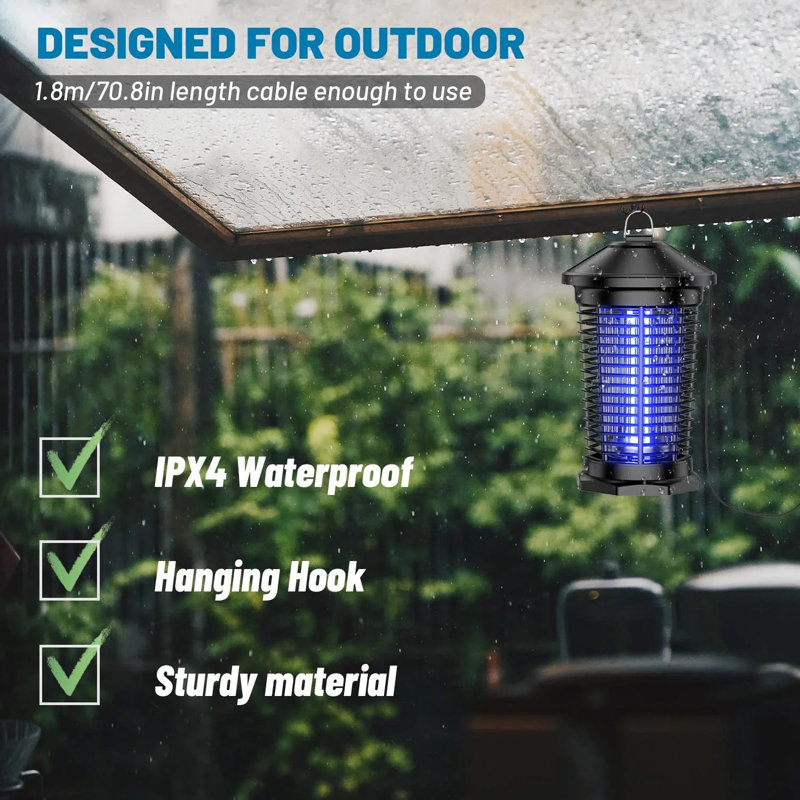 Bug Zapper Outdoor Waterproof -360°PROTECTION, 110OSO FT COVERAGE