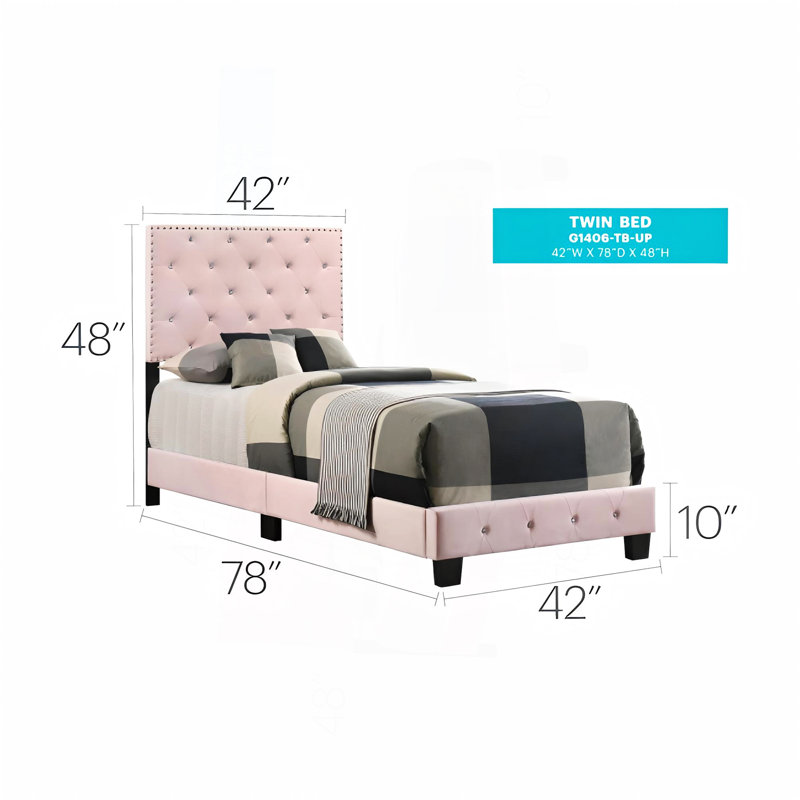Charming Pink Twin Bed