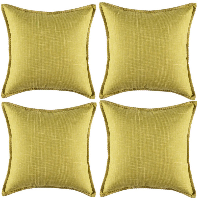 Linen Pillow Cover, Yellow, 20" x 20"