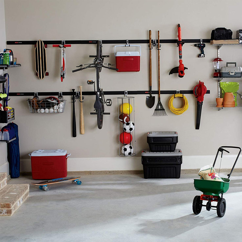Rubbermaid FastTrack Wall S Hook 2 Handle Tool Storage Organizer Rack