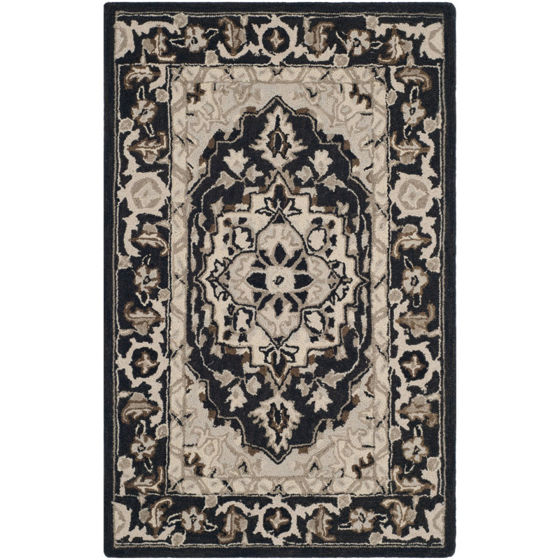 Tala Hand Hooked Wool Pile Oriental Rug, Rectangle 2'6" X 4'