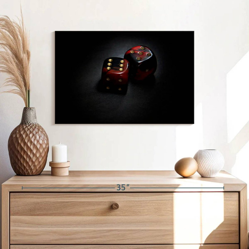 Senne Red Dice, 8" H x 12" W