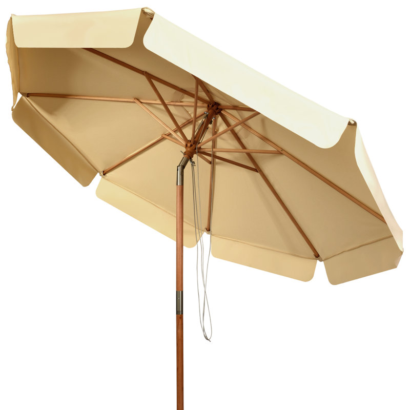 Norlishia 300cm Market Parasol, Brown, Beige