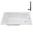 72'' x 36'' Acrylic Soaking Drop-In Bathtub, Drain Included-97544686
