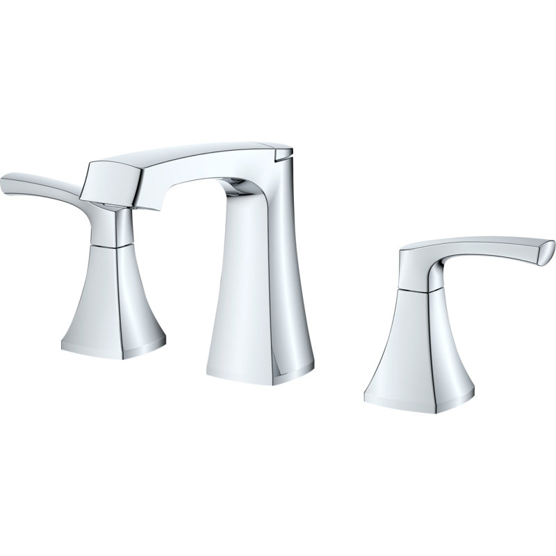 Cardania 2-handle Bathroom Faucet with Drain Assembly, Polished Chrome