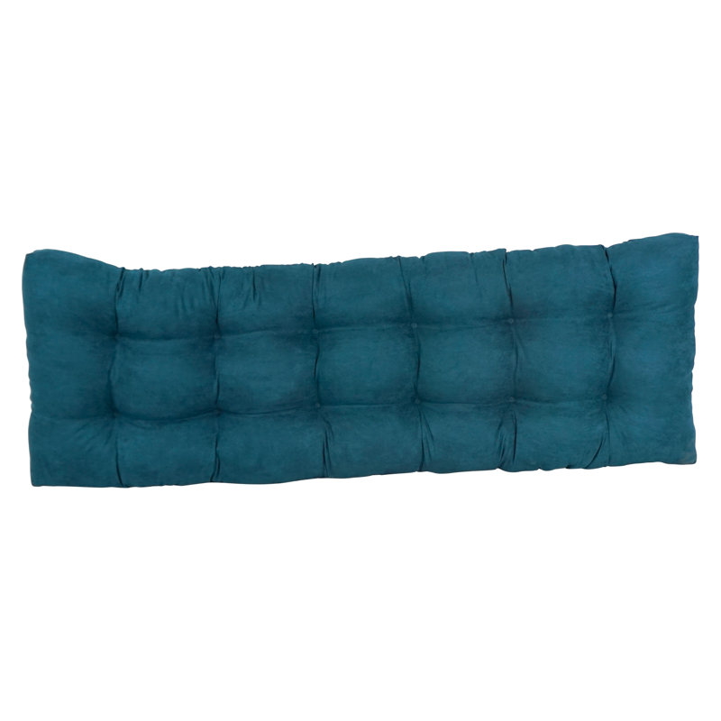 Coussin de siège en microsuède pour l'intérieur, L 46 po x P 19 po, Bleu sarcelle