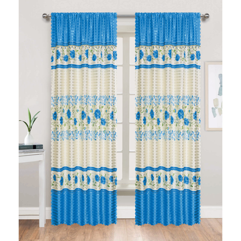 Room Darkening Curtain Single Panel, Aqua