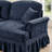 Elegant Mid Century Oversized Two Seater Sofa Couch with Flared Arms, Removable Skirts and Spindle Legs, Ideal for Living Room Comfort-706317308-706317309-706317304