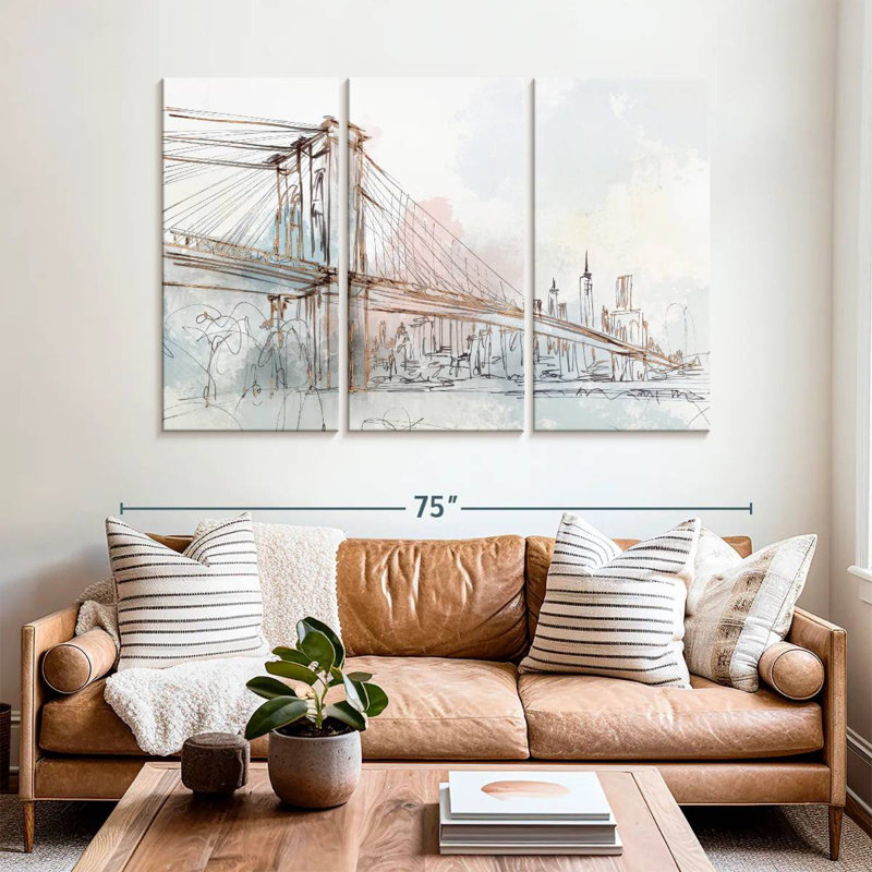 Lilie Blushing Brooklyn Bridge, 42" H x 65" W