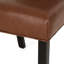 Chaise de salle à manger 2 pièces Kd, matériau en cuir de polyuréthane brun, capitonnage moderne, coutures sophistiquées à losanges, pieds fuselés charmants