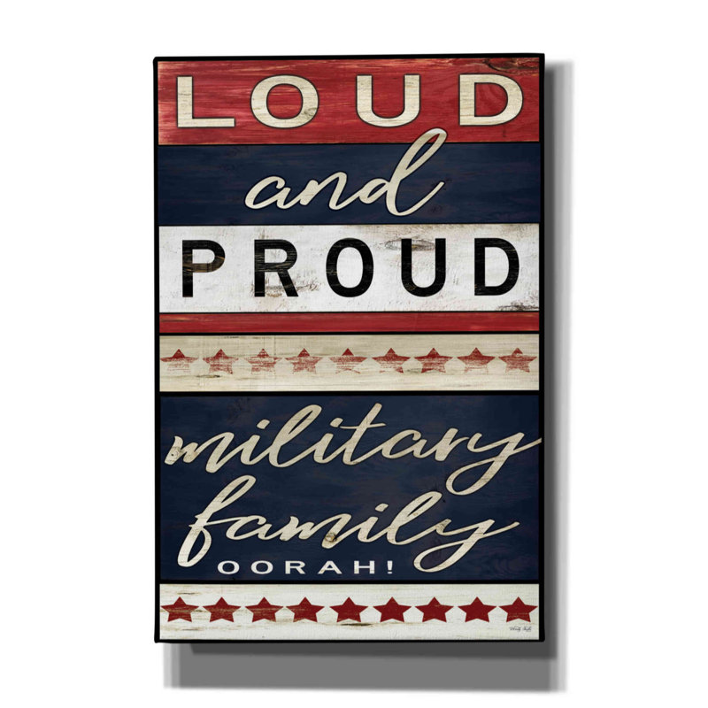 «Loud and Proud» par Cindy Jacobs - Art textuel sur toile tendue, H 18 po x l 12 po x P 0,75 po