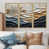 Toile avec cadre flottant or