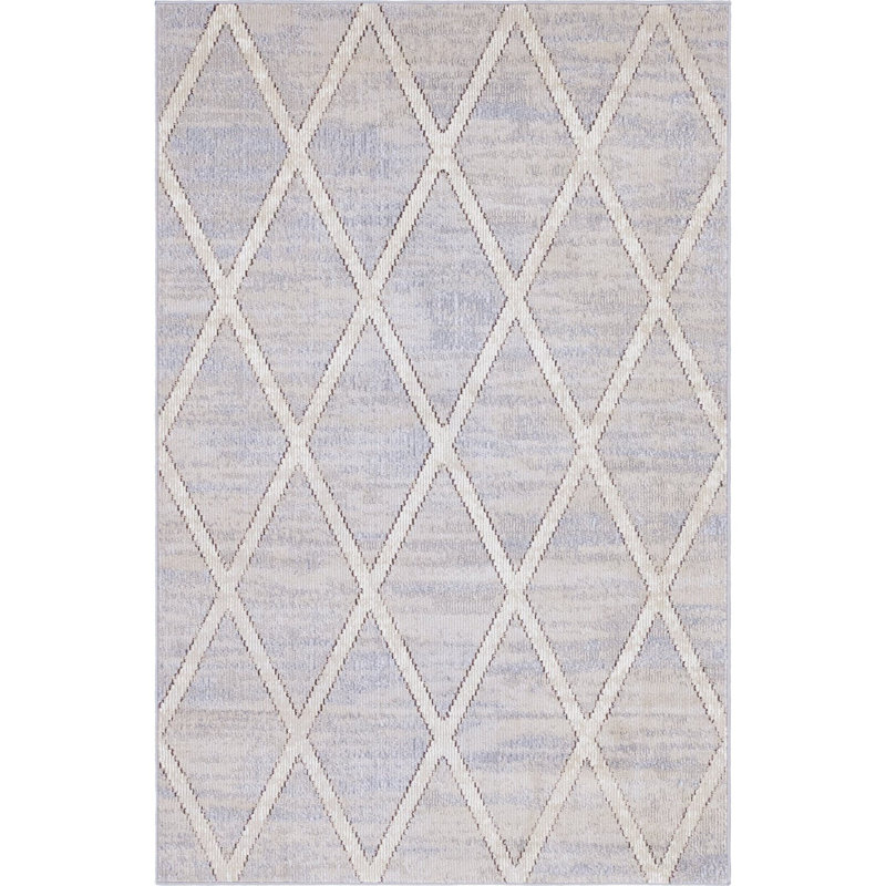 Geometric Indoor Rug, Rectangle 4'1" x 6'1"