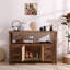 Buffet en bois massif brun-379355079