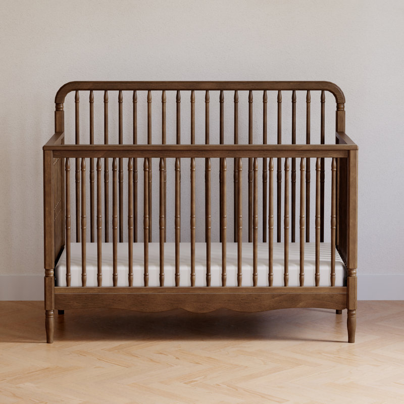 Liberty 4-in-1 Convertible Spindle Crib, Natural Walnut