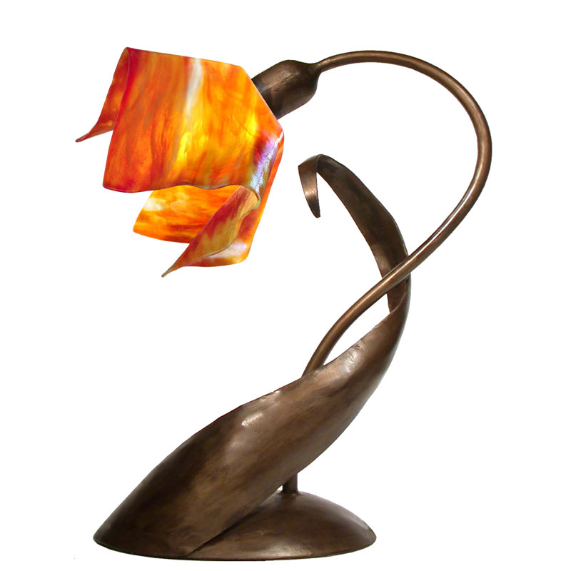 Lampe de table arquée Amergin 20 po, Brun, Zinnia