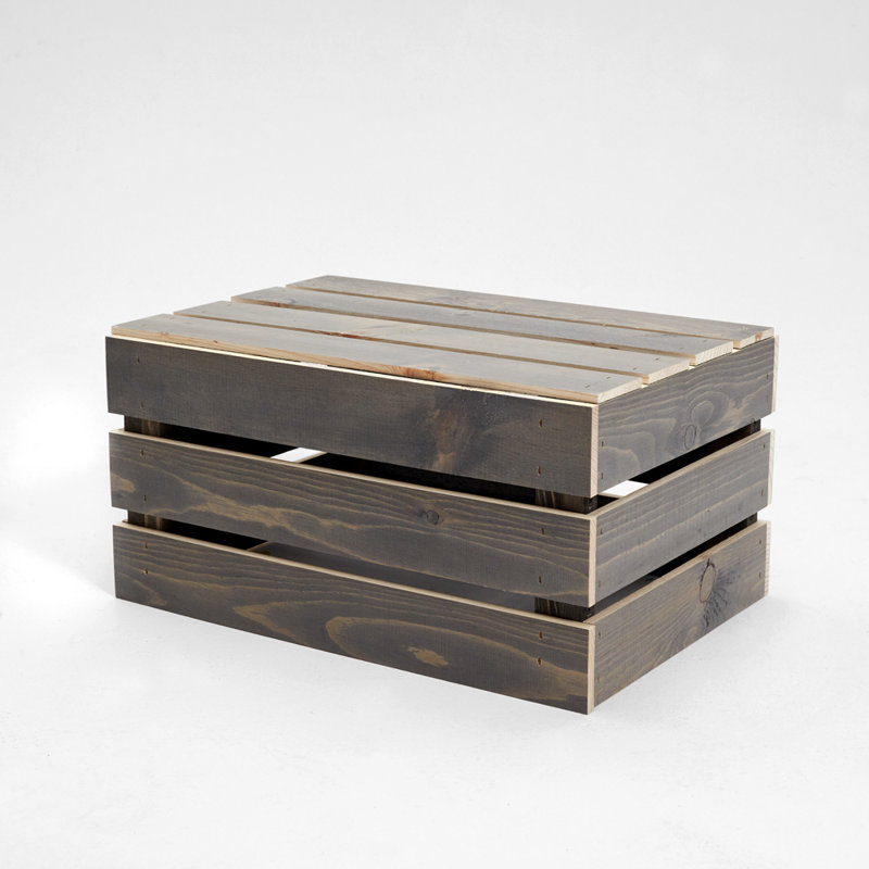 Caisse en bois massif, Brosse sèche