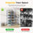 Stackable Transparent Shoe Storage Boxes with Interlocking Design, Clear Plastic Organizer (Set of 12)-457539812-457539815