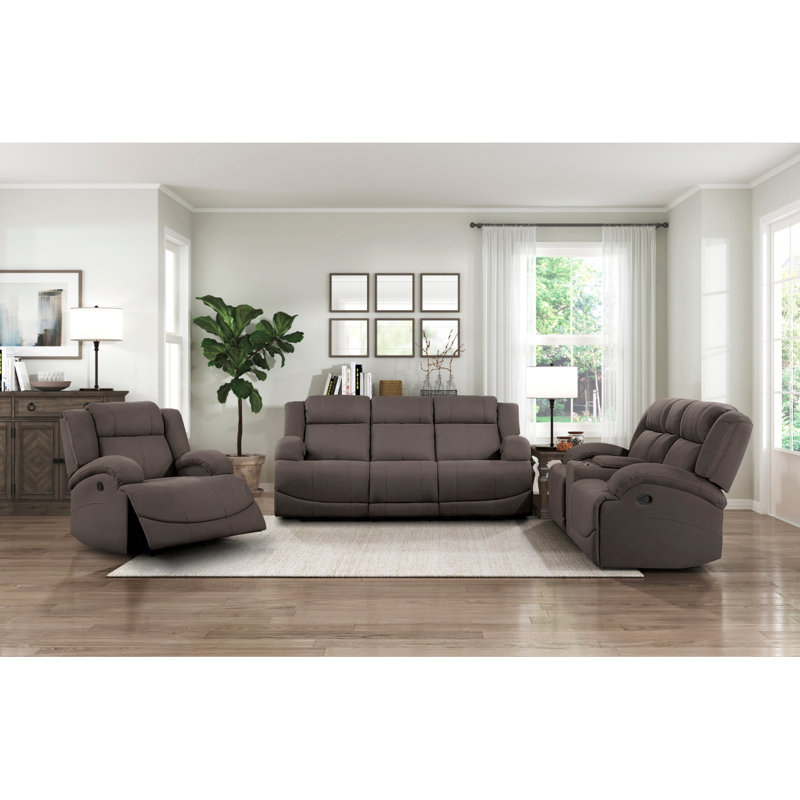 Canapé moderne inclinable en microfibre 1pc, Chocolat