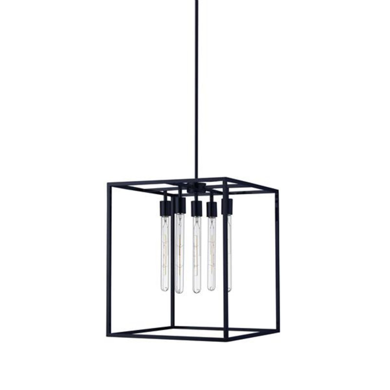 Kip 5 - Light Kitchen Island Pendant, 21.5" H x 16" W x 18" D, Black
