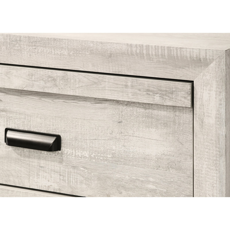 Rustic Beige Gray Twin Size Bed With Geometrically Inspired Headboard Solid Wooden Construction And Decoration