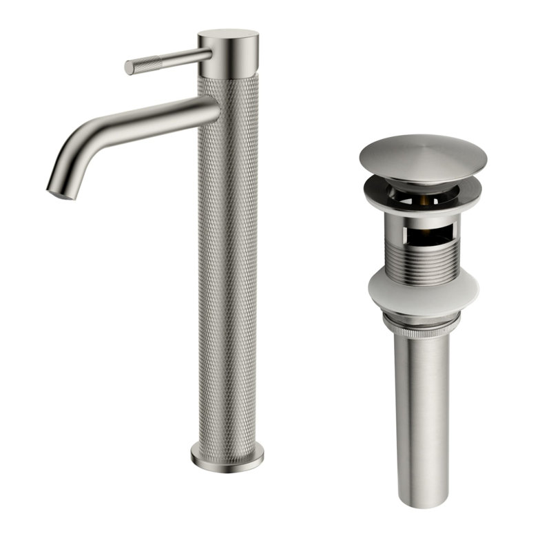 Single Hole Bathroom Vessel Faucet With Pop Up Drain Single Handle Bathroom Vessel Sink Faucet Brass Tall Body Bathroom Vanity Basin Taps With Valve