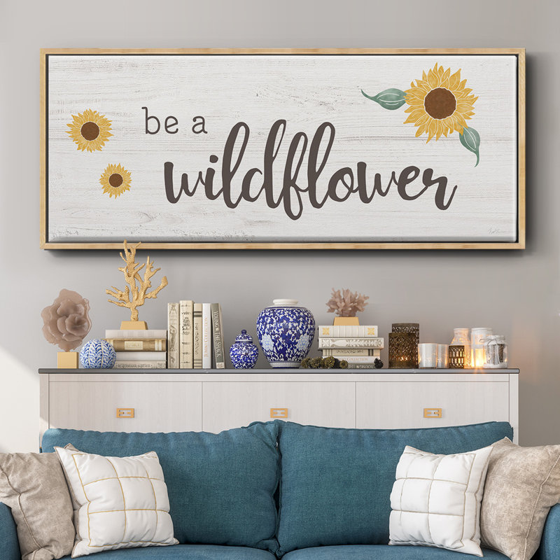 Be a Wildflower - Toile encadrée, H 12 po x l 30 po