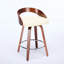 Tabourets de bar pivotants de style Mid-Century moderne de 2, 25 po de hauteur, siège à coussin beige, bois de noyer, pieds de l'écurie à hauteur de comptoir 2 moderne, coussin de siège, finition noyer