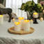 3" x 4" 5" 6" Outdoor Waterproof Flameless Candles, LED Candles, Battery Operated Candles with Remote and Timers, Electric Fake Pillar Candles for Home Decor, Dark Ivory, Set of 3-94334150