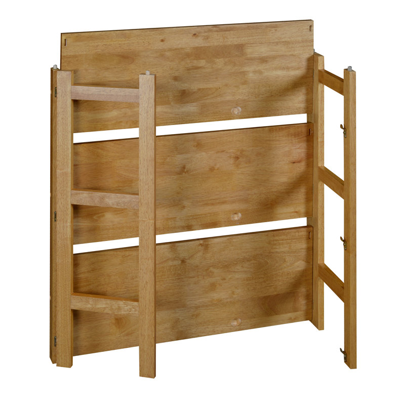 Flip Flop High Folding, No Tools Assembly, Solid, Wood Bookcase, White, 67"H x 30"W x 12"D