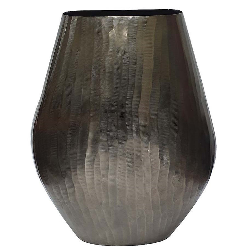Metal Table Vase, 15" H x 6.7" W x 12.2" D